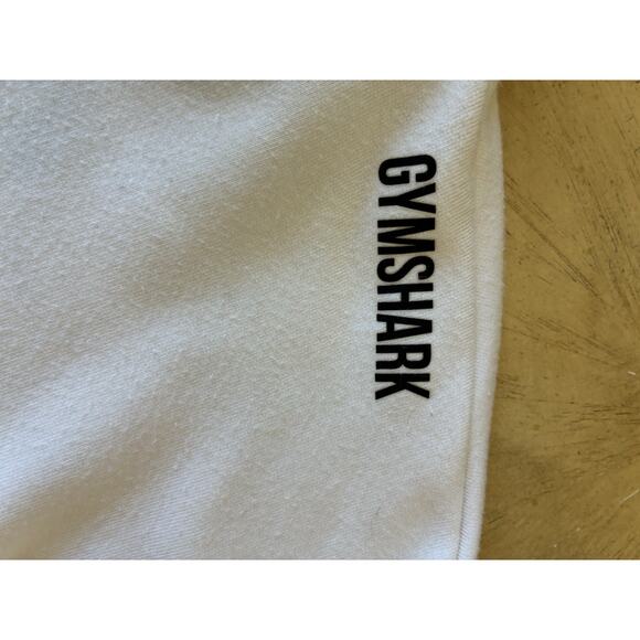 Gymshark Pullover White Sweatshirt Cropped Front Pocket 1/2 Zip Comfy Soft Gym L - Picture 10 of 14
